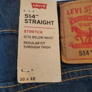 Men's Levi's 514 Denim Blue Wash Size 30x32 Straight fit